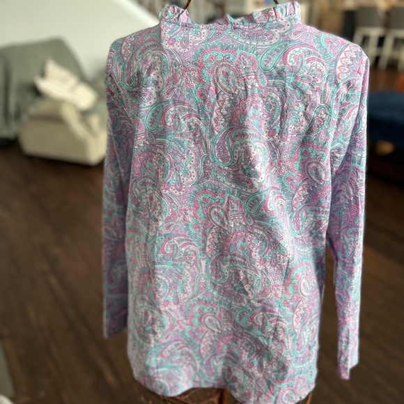 NWT Talbots Pastel Paisley Long Sleeve Blouse Plus Petite Size XP - Picture 10 of 14